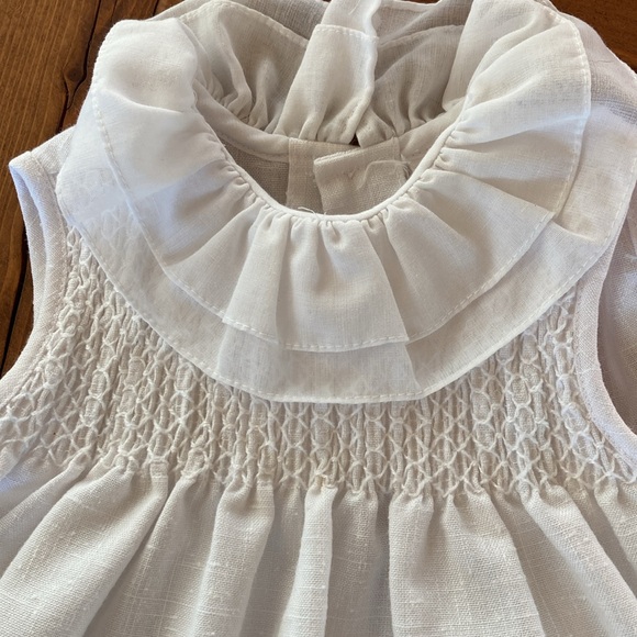 Peaches & Cream 2pc Vintage Baby Dress white washable size 18-24months EUC - Picture 4 of 13